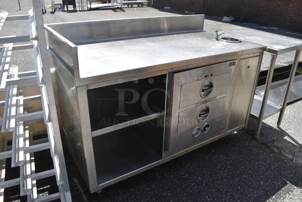 Stainless Steel Commercial Counter w/ Toastmaster 2 Drawer Warming Drawer and Under Shelf. 60x30x42 - Image 2 of 7