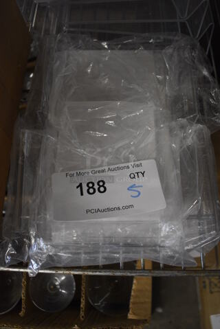 5 Clear Poly Countertop Menu Holders. 4x2x6. 5 Times Your Bid!