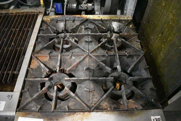 Radiance Stainless Steel Commercial Countertop Natural Gas Powered 4 Burner Range. 24x30x12.5 - Image 2 of 5