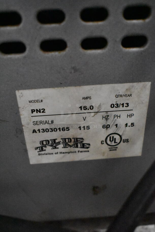 2 Olde Tyme PN1/PN2 Stainless Steel Commercial Countertop Nut Grinder Base. 115 Volts, 1 Phase. 2 Times Your Bid! One is Tested and Working! One Cannot Test Due To Plug Style - Image 5 of 5
