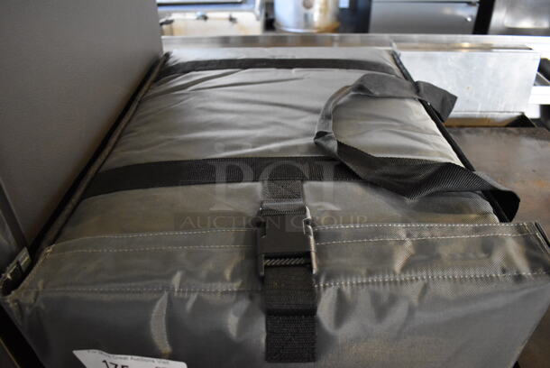 BRAND NEW! Rubbermaid Pro Serve Gray Insulated Front Load Food Carrying Catering Bag. 18.5x26x21 - Image 3 of 6