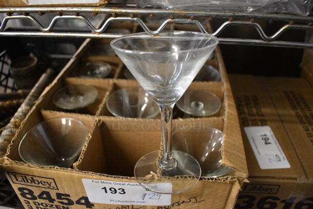 24 BRAND NEW IN BOX! Libbey Martini Glasses. 3.75x3.75x5.75. 24 Times Your Bid!