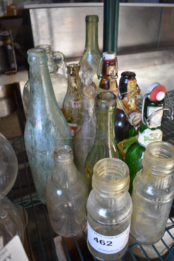 13 Various Bottles and Glasses. Includes 2.5x2.5x7.5. 13 Times Your Bid! - Image 3 of 3