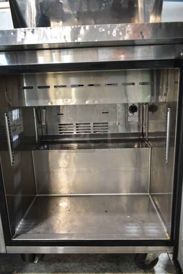 Turbo Air MST-28 Stainless Steel Commercial Sandwich Salad Prep Table Bain Marie Mega Top on Commercial Casters. 115 Volts, 1 Phase. Tested and Powers On But Does Not Get Cold
 - Image 4 of 6