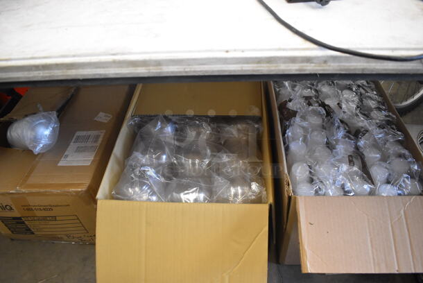 ALL ONE MONEY! Table and Floor Lot Including Cups, Lids, School Utensil Kit, Pans, Trays and MORE! Table Not Included - Image 7 of 7