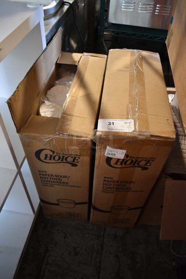 2 BRAND NEW Boxes of Choice White Paper Soup Hot Food Containers. 2 Times Your Bid! - Image 1 of 4