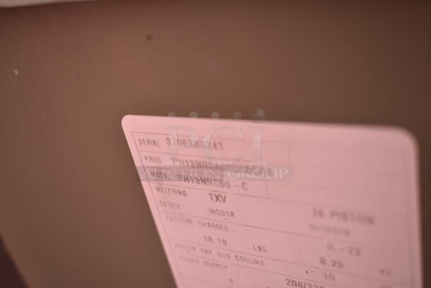 Payne PH13NR060000ACAA Metal Commercial Heat Pump. 208/230 Volts, 1 Phase.  - Image 6 of 6