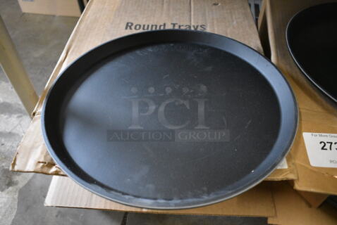 12 BRAND NEW IN BOX! Cambro Black Serving Trays. 14x14x1. 12 Times Your Bid!