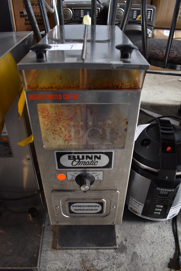 Bunn G92 Stainless Steel Commercial Countertop Coffee Bean Grinder. 120 Volts, 1 Phase. Tested and Working!