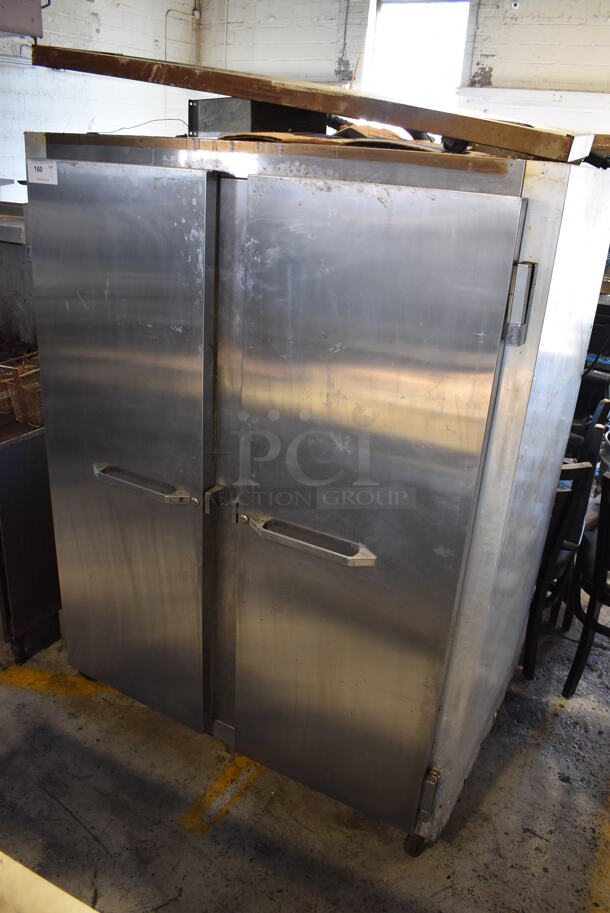 Continental 2F Stainless Steel Commercial 2 Door Reach In Freezer on Commercial Casters. Unit Does Not Come w/ Compressor. 115 Volts, 1 Phase. 52x36x71 - Image 2 of 7