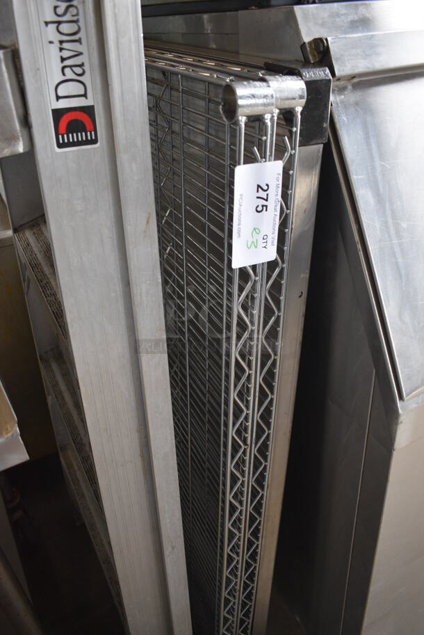 ALL ONE MONEY! Lot of 3 Chrome Finish Shelves; 2 Metro Style and 1 Solid. 48x24x1.5 - Image 1 of 3