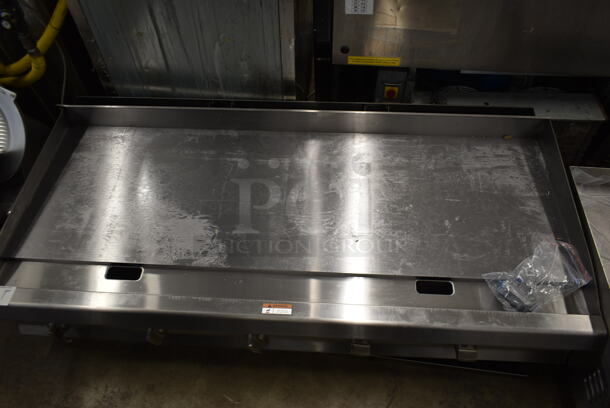 BRAND NEW SCRATCH AND DENT! 2023 Cooking Performance Group CPG 351GMCPG60NL Stainless Steel Commercial Countertop Natural Gas Powered Flat Top Griddle. 150,000 BTU.  - Image 2 of 5