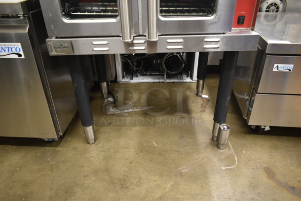 BRAND NEW SCRATCH AND DENT! 2023 Mainstreet 541EC1C Stainless Steel Commercial Electric Powered Full Size Convection Oven w/ View Through Doors, Metal Oven Racks and Thermostatic Controls on Metal Legs. 208 Volts, 3 Phase.  - Image 3 of 7