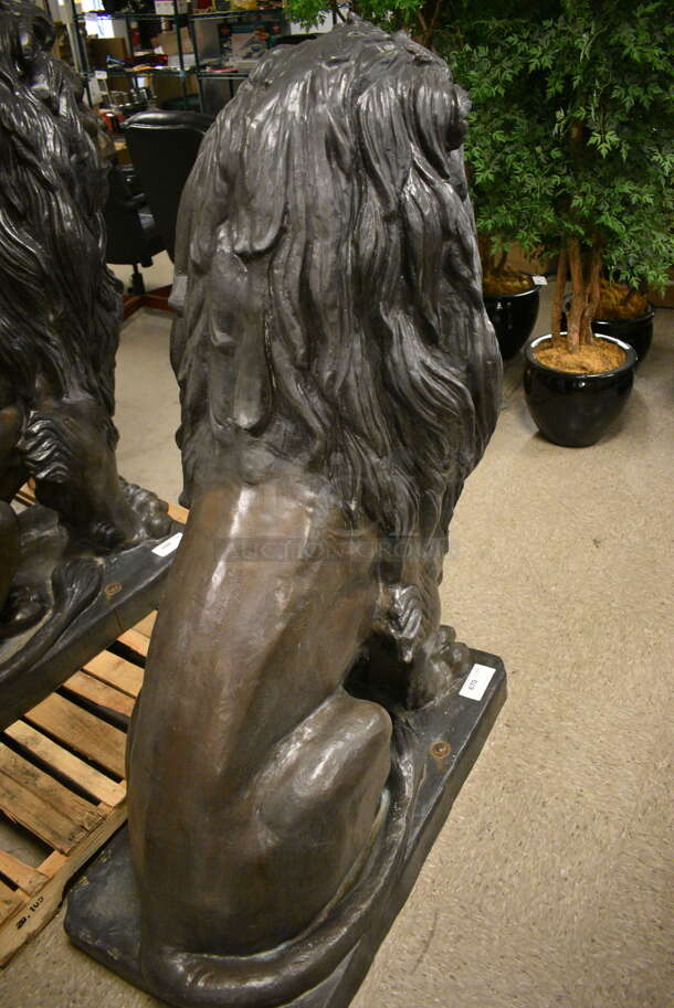 Bronze Lion Statue Signed by A. Barye 1832.  - Image 4 of 5