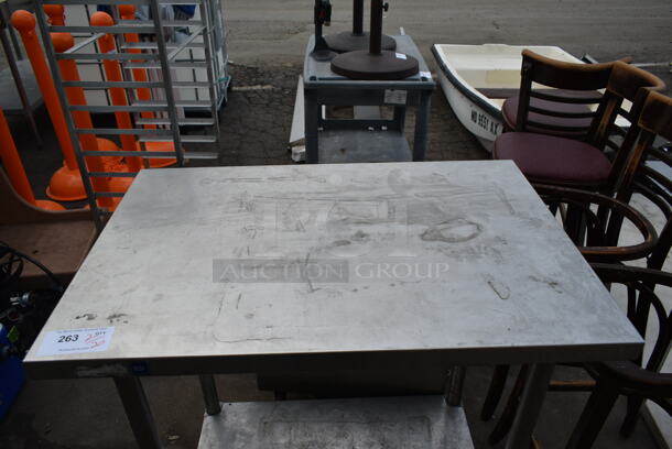 Stainless Steel Table w/ Metal Under Shelf on Commercial Casters - Image 2 of 4