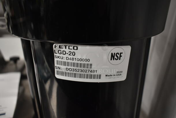 BRAND NEW SCRATCH AND DENT! Fetco LGD-20 Luxus 2 Gallon Stainless Steel Coffee Dispenser with Stand. - Image 5 of 5