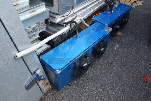 2 6'x8' Mr Winter Walk In Boxes - 1 Cooler and 1 Freezer w/ QTAJA7494ZXD-WC 200-230 Volt Compressor, QTAVA2490ZXN WC 220 Volt Compressor, Eagle EVWAL090B 230 Volt, 1 Phase Evaporator Fan and Eagle EVWEL090B 230 Volt, 1 Phase Evaporator Fan. Freezer Box Has a Floor, Cooler Box Does Not Have a Floor. 2 Times Your Bid! Picture of the Units Before Removal Is Included In the Listing. - Image 3 of 12