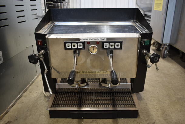 Stainless Steel Commercial Countertop 2 Group Espresso Machine w/ 2 Steam Wands. 250 Volts. - Image 1 of 8