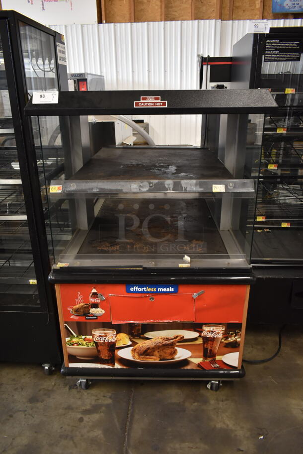 Custom Deli's Inc Metal Commercial 2 Tier Warming Display Case on Commercial Casters. 120-208 Volts, 1 Phase. - Image 1 of 7