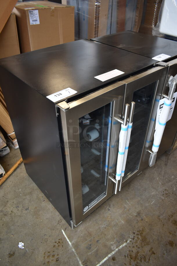 BRAND NEW SCRATCH AND DENT! Danby DBC047D2BSSPR Silhouette 24” 4.7 cubic foot French Door Beverage Center Merchandiser. 115 Volts, 1 Phase. Tested and Working! - Image 2 of 7
