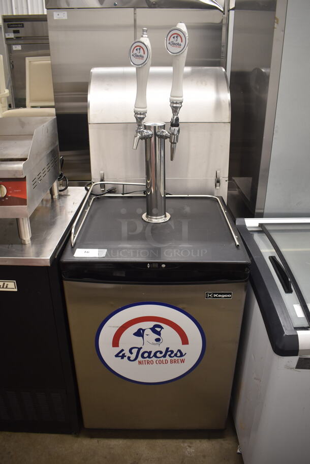Kegco ZCK-163S Commercial Stainless Steel Beer Keg Cooler With 2-Tap Draft Tower. 115V. Tested and Working!