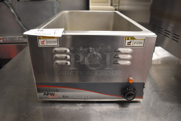 APW Wyott W-3Vi Commercial Stainless Steel Countertop Food Warmer 
With One Pan Well. 120V, 1 Phase. Tested and Working! - Image 1 of 4