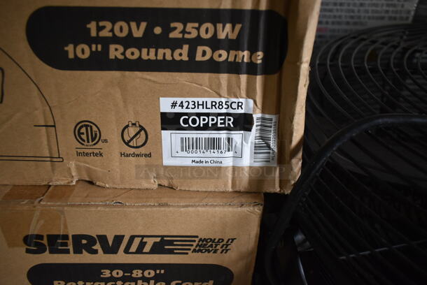 3 BRAND NEW IN BOX! ServIt 423HLR85CR 30-80" Retractable Cord Ceiling Mount Warming Lamps. 120 Volts, 1 Phase. 3 Times Your Bid! - Image 4 of 6