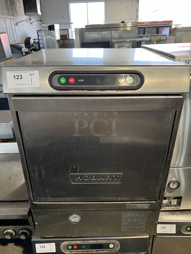 Hobart LX30H Stainless Steel Commercial Undercounter Dishwasher. 120-240 Volts, 1 Phase. 24x25x34 - Image 1 of 5