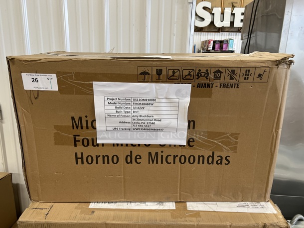 BRAND NEW SCRATCH AND DENT! Frigidaire FMOS1846BW White Over Range Microwave Oven. Stock Picture Used For Gallery Picture. - Image 3 of 4