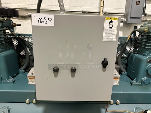 Curtis CVID9BA983S Metal Commercial Floor Style Horizontal Tank Air Compressor. BUYER MUST REMOVE. - Image 6 of 12