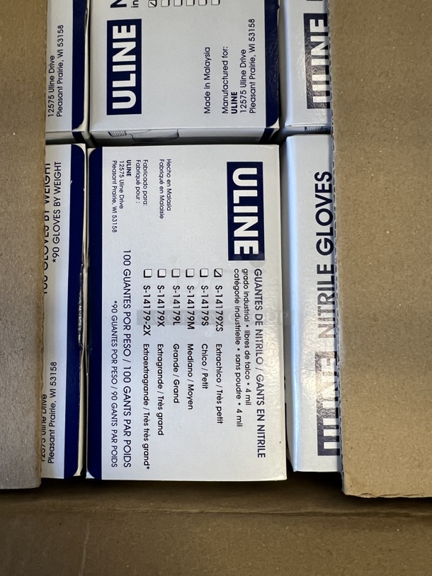 10 BRAND NEW! Boxes of Small Uline S14179 Nitrile Gloves. 10 Times Your Bid! - Image 6 of 6