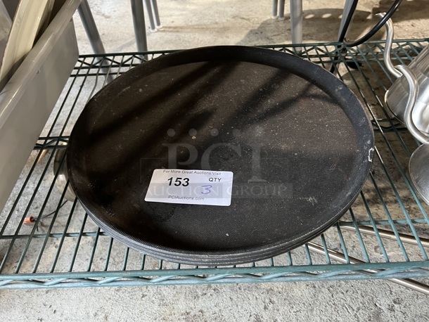 3 Round Serving Trays. 16x16x1. 3 Times Your Bid!