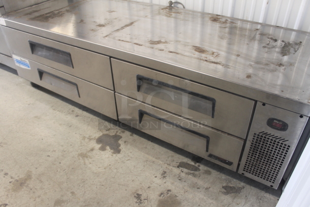 Turbo Air TCBE-82SDR Commercial Stainless Steel 4 Drawer Refrigerated Chef Base. 115V. Tested and Working! - Image 3 of 6