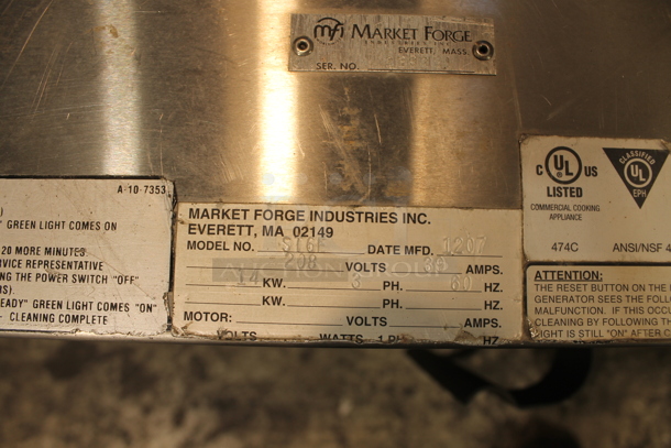 2012 Market Forge ST6E Stainless Steel Commercial Countertop Electric Powered Single Deck Steam Cabinet. 208 Volts, 3 Phase. - Image 6 of 6