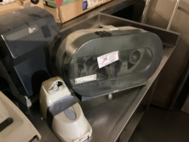 SCA Paper Towel Dispenser And Wisconsin Tissue Toilet Paper Dispenser W/ Hand Soap Dispenser.
Qty 3
 - Image 2 of 2
