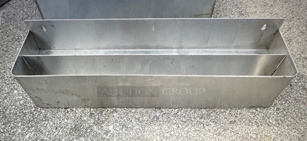 One Stainless Steel Double Bottle Rail. 32X8X8 - Image 1 of 1