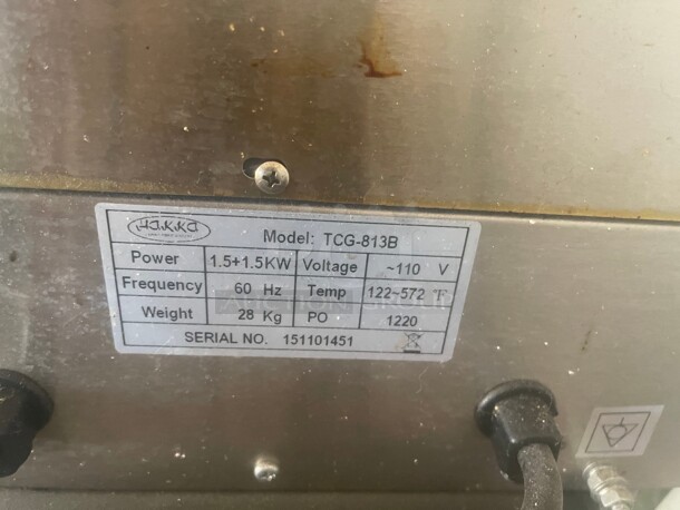 Working Hakka Commercial Electric Panini Machine 115 Volt NSF Tested and Working! - Image 4 of 8