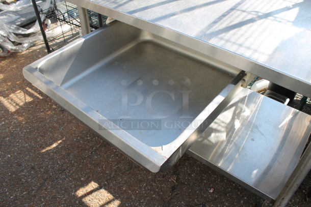 Stainless Steel Commercial Table w. Back Splash, Drawer and Under Shelf. - Image 4 of 5