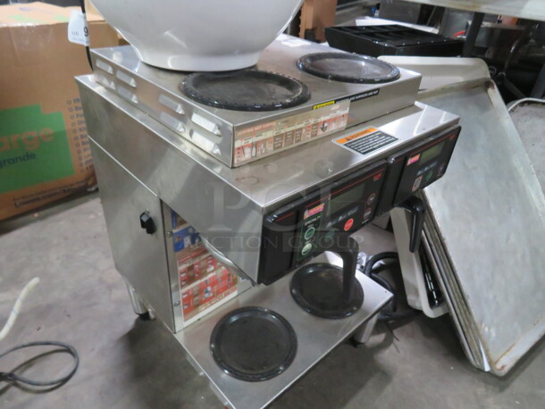 One Bunn Dual Coffee Brewer With Filter Baskets, And Dual Top Warmers. Model# ZXIOM 2/2 TWIN. 7500 Watt. 120/208-240 Volt. 1 Phase. - Image 3 of 3