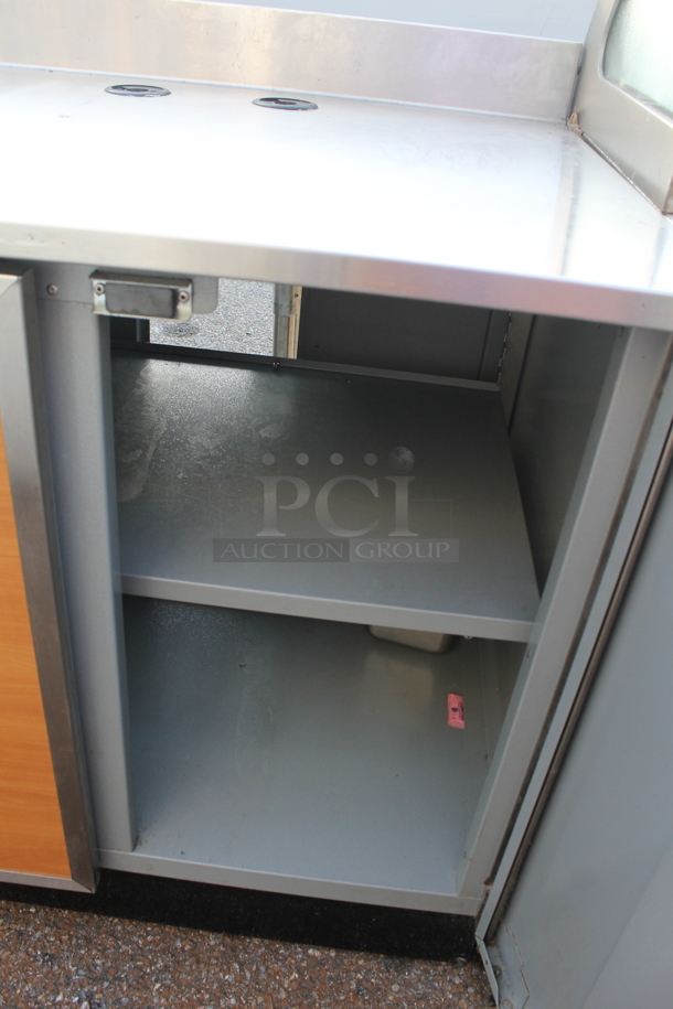 Duke SUB-P-36M Stainless Steel Commercial Counter w/ 2 Wood Pattern Doors. - Image 4 of 5