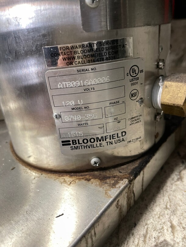 Working! Bloomfield 8740-35G 3 and 5 Gallon Iced Tea Brewer 120 Volt NSF Tested and Working!  - Image 6 of 7