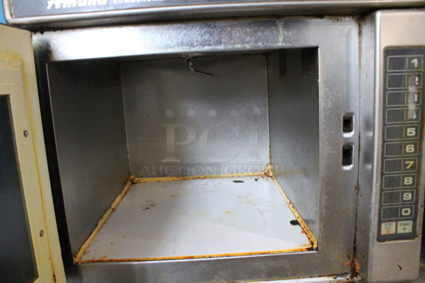 Amana Stainless Steel Commercial Countertop Microwave Oven. 19x25x18 - Image 5 of 5