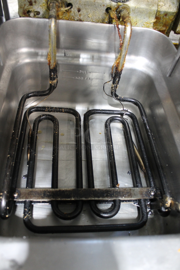 Star 530TF Stainless Steel Commercial Countertop Electric Powered Double Bay Fryer w/ 2 Metal Fry Baskets. 220/240 Volts.  - Image 3 of 7