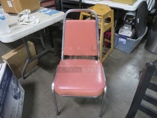 Metal Stack Chair With  Cushioned Seat. 6XBID - Image 1 of 1