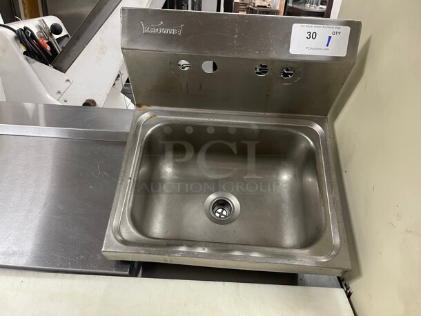 Clean! Krowne Stainless Steel Commercial Hand Sink NSF  - Image 3 of 6