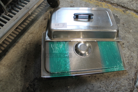 5 Stainless Steel Full Size Lids; 1 Dome and 4 Flat. 5 Times Your Bid!