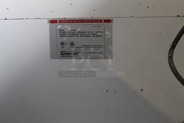 Turbo Air TUC-70W Metal Commercial Ice Cream Dipping Cabinet. 110-120 Volts, 1 Phase. Tested and Working! - Image 5 of 5