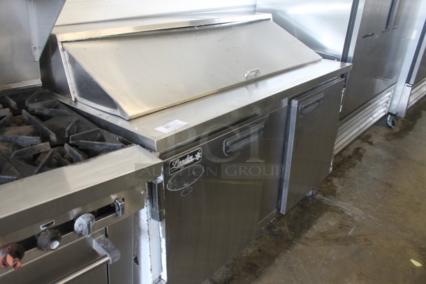 2015 Leader ESLM60S/C Stainless Steel Commercial Sandwich Salad Prep Table Bain Marie Mega Top on Commercial Casters. 115 Volts, 1 Phase. Tested and Does Not Power On - Image 2 of 8