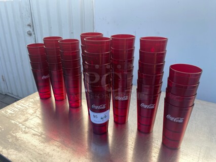 Carlisle 52243550H 24 oz Ruby Textured Coca Cola® Tumbler