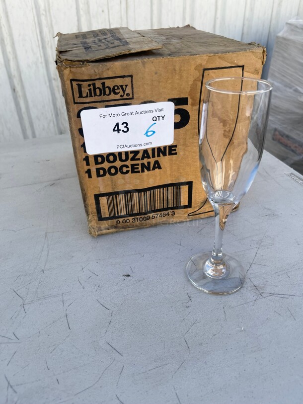 Brand New! Libbey 3795 6 oz Embassy Flute Glass - Safedge Rim & Foot Guarantee NSF - Image 2 of 5